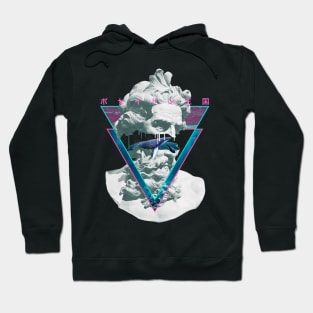 Vaporwave Poseiden Statue Bust Retro 80s King Of The Sea Art Hoodie